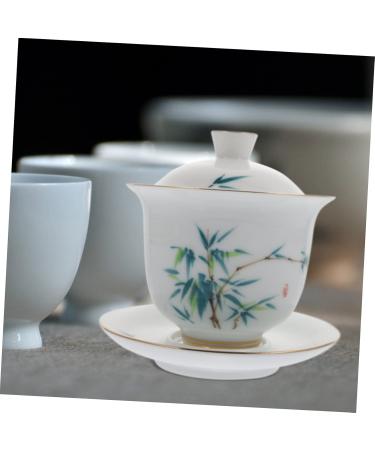 PRETYZOOM 1 Set Hand-Painted Cup Teacup Teaware Decoration Teapot Retro Ware with Lid Size Bowl White Covered - Buy Online on GoSupps.com