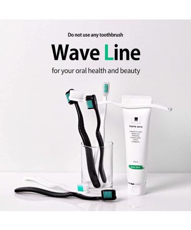 Shop Manual Toothbrush Wave Line Set | Charcoal & White | Soft Bristles for Sensitive Gums | Deep Clean & Plaque Removal - Buy Online on GoSupps.com