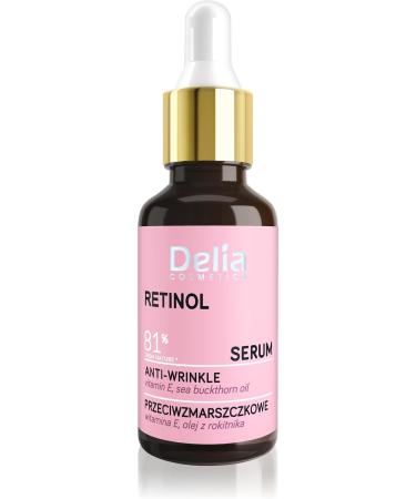Delia Cosmetics Antiwrinkle serum retinol mature skin reduces wrinkles strengthens regeneration strengthens and nourishes skin vegan 30 ml - Buy Online on GoSupps.com