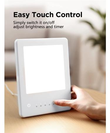UV-Free 10000 Lux Light Therapy Lamp | Bright White LED Light with Touch Control | 3 Brightness Levels & 6 Timer Settings | Memory Function | Compact Size for Home, Office, Travel - Buy Online on GoSupps.com