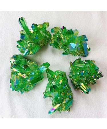 Natural Crystal Rough Wholesale Angel Aura Quartz Green Electroplating Rainbow Crystal Cluster 100g-500g for Decoration 1pc (Color : Natural Size : 400g-500g) 400g-500g Natural - Buy Online on GoSupps.com