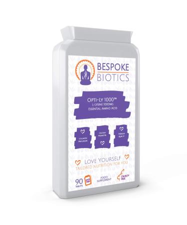 L-Lysine 1000mg - XL Box 3 Months 90 caps Not 60 | Opti- Ly 1000 |Essential Amino Acid | Athletic Performance| Muscle Power | BP | Heart| Cold Sores| Leaky Gut| Sugar Support| Mood| Exam Anxiety