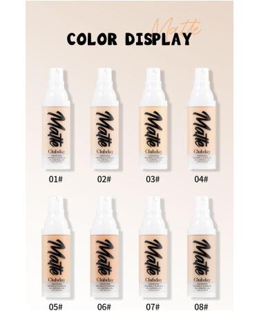 INTEROOKIE Matte Foundation 8-Color Concealer Long-Lasting and Waterproof Makeup Perfect for Acne Control (3) - Buy Online on GoSupps.com