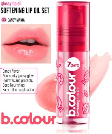 Moisturizing Lip Oil - Clear Lip Gloss Set with Jojoba Oil and Macadamia Oil - Lip Balm Set for Lip Care 5 Pieces - Buy Online on GoSupps.com