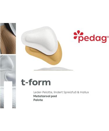 Pedag T-Form | German Made | Metatarsal Pads | Anatomically Correct | Metatarsal Arch Support | Vegetable Tan Leather | Self Adhesive | White | Size Med Fits EU 38-40 / US W 8-10 / US M 7 | 3 Pair Medium (EU 38-40/ US W8-10/7M) 3.0 - Buy Online on GoSupps.com