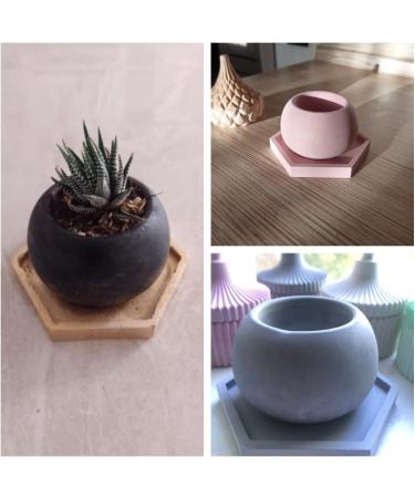 Silicone Candle Jar Molds Set - Hexagonal Coaster, Coconut Shape, Round Pot Molds for DIY Home Decor, Planter, Storage Box - Ideal for Epoxy, Plaster, Concrete Crafting - Buy Online on GoSupps.com