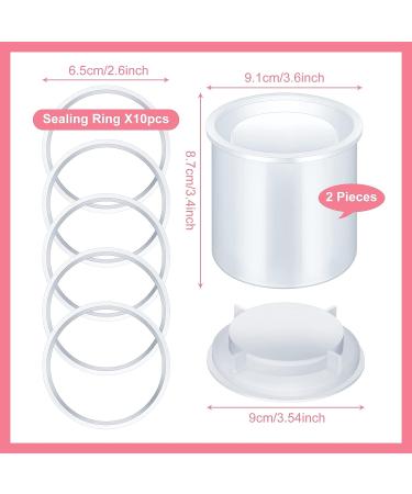 Nuogo 2 Pcs Silicone Candle Jar Molds with Lids - DIY Epoxy Resin and Cement Cylinder Candle Pot Mold Set for Candle Making and Planter Crafts - Buy Online on GoSupps.com