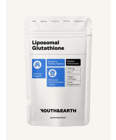 Youth & Earth Liposomal Glutathione Max Strength 300mg (60 Capsules) Made in UK