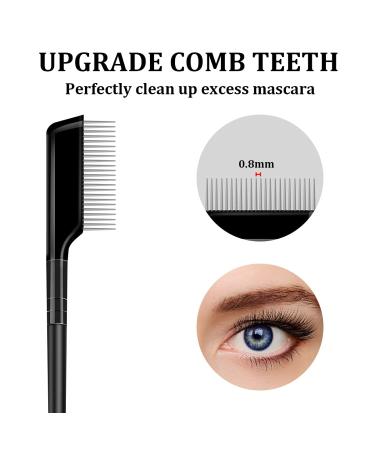 2Pcs Metal Teeth Eyelash Comb Separator - Curler & Mascara Applicator - Buy Online on GoSupps.com