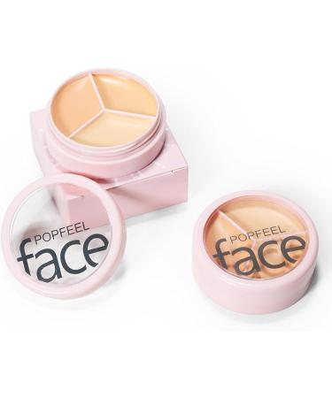  JPSDOWS Cream Concealer Palette | 3-in-1 Contouring and Brighten Concealer Palette Cream Concealer Contour Foundation Concealer Waterproof Color Concealer for Concealer Makeup at JPSDOWS - Buy Online on GoSupps.com