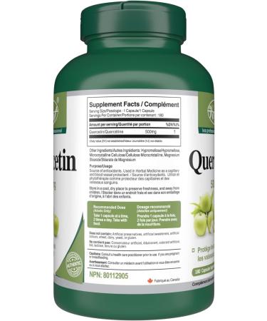 VORST Quercetin 500mg 180 Vegan Capsules | Supplement for Boosting Immune System | For Allergies and Eye Health | Powder Pills | 1 Bottle 1 count (Pack of 180) - Buy Online on GoSupps.com