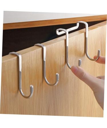 Alipis 4pcs Double Hook Door Hook Glass Shower Door Towel Holder for Kitchen Cabinet Bathroom Supply Jacket - Buy Online on GoSupps.com
