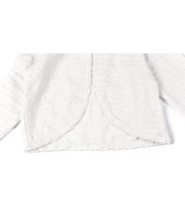 Bonny Billy Girls Knitted Cotton Cardigan Shrug - 4-5 Years, Pure White - Buy Online on GoSupps.com