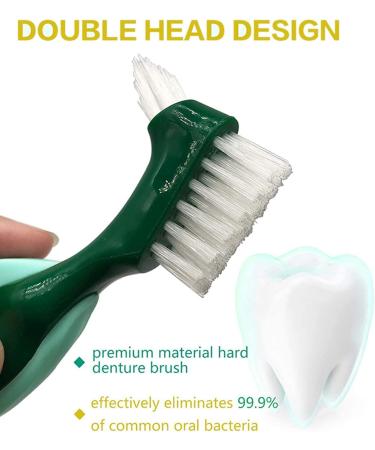 Zwensedhy 4-Part Premium Toothbrush Set - Hard Prosthesis & Cleaning Brush with Multi-Layered Bristles | Portable Double-Page Design for Ultimate Oral Care - Buy Online on GoSupps.com