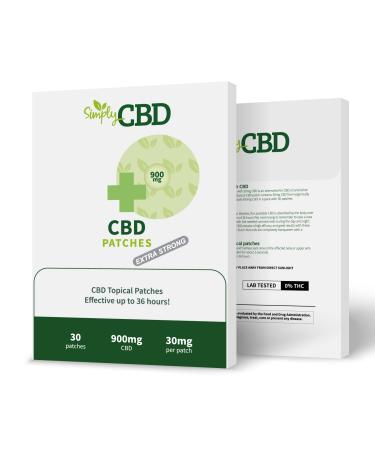 Simply CBD Topical Patches - 30 Patches - 30mg Per Patch White