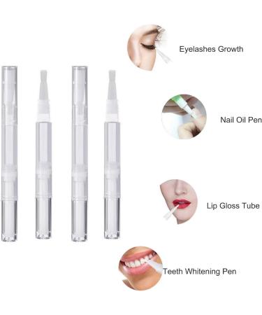 VANANA 20Pcs Transparent Twist Pens 3ml Nail Twist Pens Empty Transparent Nail Oil Pen with Brush Empty Cuticle Oil Pen Cosmetic Container Pen for Lip Gloss Eyelash Growth Liquid - Buy Online on GoSupps.com