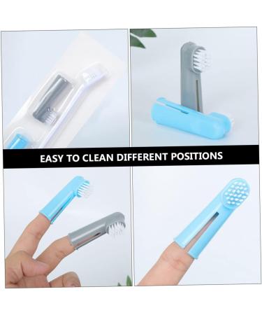 Beavorty 3pcs and Dog Cat Tools Tooth Plastic Brush Teeth Pet Professional Double-head 1 count (Pack of 1) Assorted Color - Buy Online on GoSupps.com