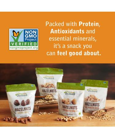 Oregon Orchard Natural Whole Hazelnuts 16oz Bag - Unsalted, Heart Healthy Snacks, Grown in Oregon - Keto-Friendly - Buy Online on GoSupps.com