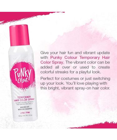 Punky Temporary Hair Color Spray Lynx Pink Non-Damaging Hair Dye Instant Vivid Hair Color 3.5 oz 2-Pack 3.5 Ounce (Pack of 2) Lynx Pink - Buy Online on GoSupps.com