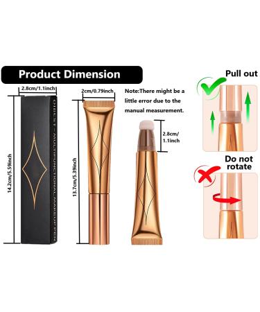 Natural Matte Liquid Contour Beauty Wand - Long Lasting Dark Brown Makeup Stick - Lightweight Silky Blush Highlighter for Flawless Contouring - Buy Online on GoSupps.com
