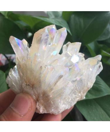Natural Crystal Rough Beautiful White Flame Aura Quartz Crystal Cluster Specimen 200g - Buy Online on GoSupps.com