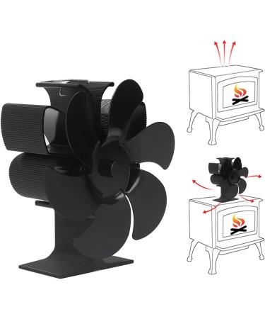 High-Efficiency Aluminum Stove Fan - Self-Starting 6-Blade Heat-Powered Fan for Home | 152mm Diameter - Buy Online on GoSupps.com