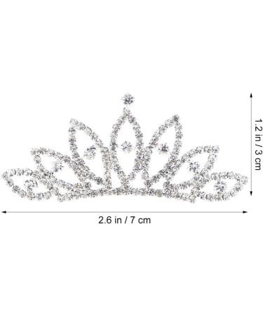 Lurrose Princess Crown Comb Mini crown hair comb small tiara comb for Flower Girls Wedding Bride Prom Birthday Party - Buy Online on GoSupps.com