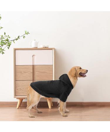 BINGPET Dog Hoodie - Fleece Lined Pullover for Medium Dogs and Cats - Black - Buy Online on GoSupps.com
