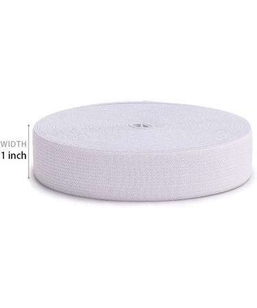 White 1 Inch Elastic Sewing Bands - 12 Yard High Elasticity Knit Spool for Waistbands, Pants, Clothes and Crafts DIY - Airisoer - Buy Online on GoSupps.com