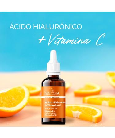 Natysal Hyaluronic Acid and Vitamin C Facial Elixir 20 ml Skin Cell Regeneration - Buy Online on GoSupps.com