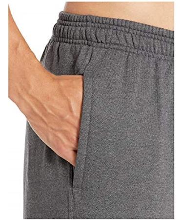 Champion Men's Powerblend Fleece Sweatpants | Open Bottom | Granite Heather | C Patch Logo | Regular & Big & Tall Sizes - Buy Online on GoSupps.com