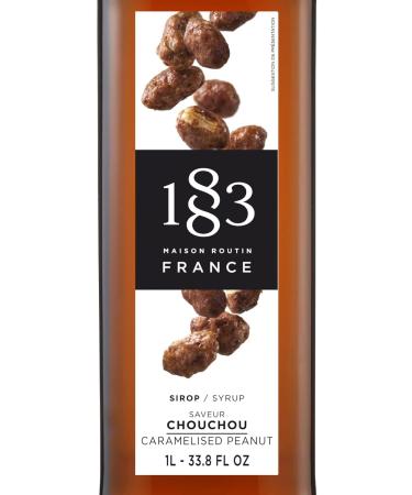 Maison Routin 1883 Caramelized Peanuts Syrup Glass Bottle 1000 Milliliter - Buy Online on GoSupps.com
