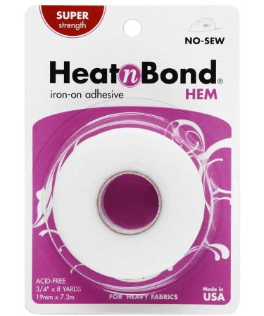 HeatnBond Hem Iron-On Adhesive, Super Weight, 3/4 Inch (Super .75 x 16 Yards)