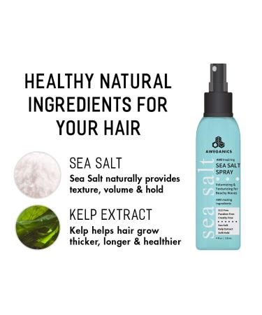 Sea Salt Spray for Volumizing and Texturizing Hair | Beach Wave Spray for Men Women & Kids | SLS & Paraben Free Vegan Cruelty-Free Color-Safe (4 Fl oz) - Buy Online on GoSupps.com