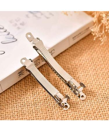 Egurs 100 Silver French Hair Clips - 9.5cm DIY Craft Accessories for Hair Bows - International Shipping - Buy Online on GoSupps.com