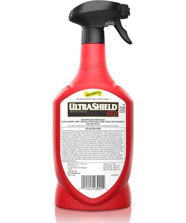 Absorbine UltraShield Red Fly Spray 32oz Quart - Long-lasting Insecticide & Repellent for Horses & Livestock - Buy Online on GoSupps.com