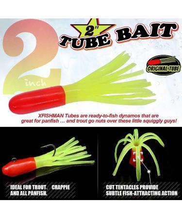 Crappie and Panfish Tube Bait Lure Kit - 130 Piece Set for Freshwater Fishing - Soft Plastic Worm Baits for Trout and Bluegill - Includes 120 Bodies and 10 Jigheads - Buy Online on GoSupps.com