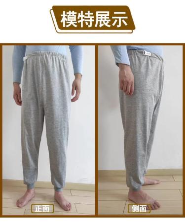 Waterproof Washable Diaper Pants for Adults - Cotton Inlays for Bedridden & Paralyzed Men & Women - Gray - Buy Online on GoSupps.com