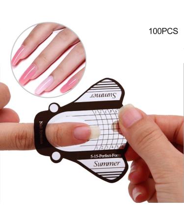 Nail Extension Tips - 100 pcs UV Gel Nail Art Forms | Premium Manicure Tools & Stickers - Buy Online on GoSupps.com