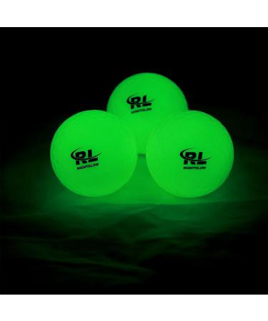Glow Golf Balls for Night Sports - 12 Pack Tournament Fluorescent Glow in The Dark Balls + Flashlight - Buy Online on GoSupps.com