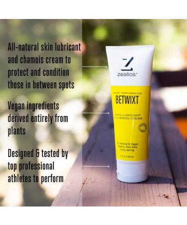 Zealios Betwixt Chamois Cream & Anti-Chafing Lubricant for Triathletes, Cyclists, Runners - 4 oz - Buy Online on GoSupps.com