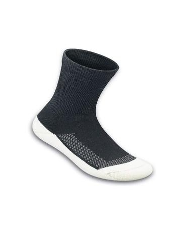 Orthofeet Padded Sole Non-Binding Non-Constrictive Circulation Seam Free Socks 3 Pack Large Black - Buy Online on GoSupps.com