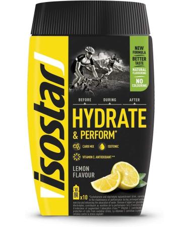  Isostar Isostar Hydrate & Perform - Lemon - 2 x 400 g Powder | 2 Packs of Offers + Original 1000 ml Bottle - Buy Online on GoSupps.com