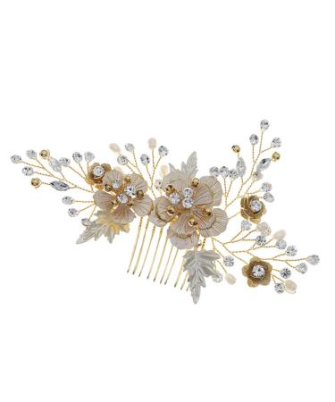 Mikinona 1pc Comb Rhinestone Headdress Headwear Decor Bridal Headdress Flower Shape Headdress Retro Rhinestone Headwear Rhinestone Flower Shape Headwear