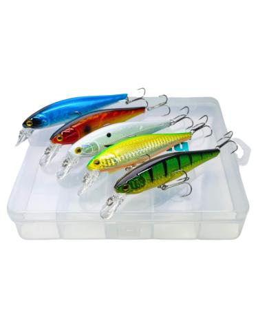 ELBFANG Wobbler Set - 10.5 cm / 16 g - Perfect for pike zander and perch - Including artificial bait box