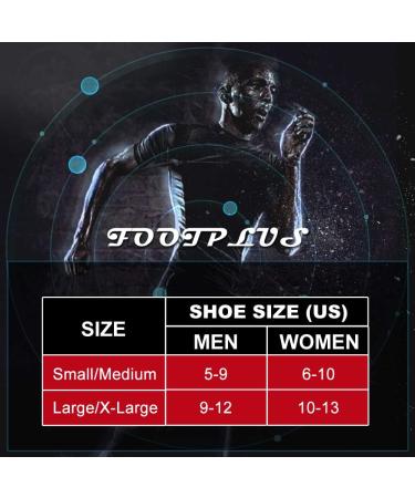 FOOTPLUS Copper Compression Arch Support Socks 6 Pairs - White & Black - L/XL - Buy Online on GoSupps.com