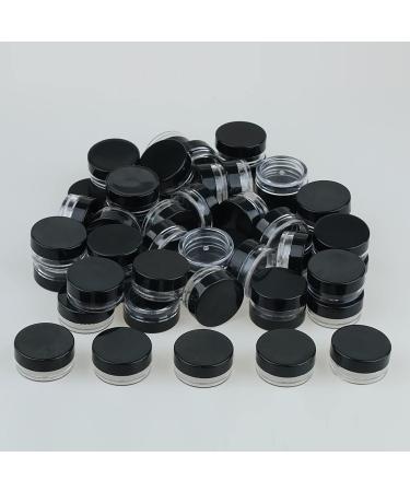 Buy 50s Set of 3ml Mini Empty Cream Jars with Screw Caps for Cosmetics - Black Cosmetic Containers for Creams & Ointments - Buy Online on GoSupps.com
