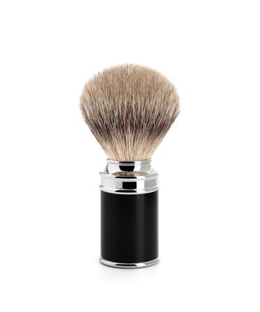 M hle TRADITIONAL classic shaving brush silvertip badger handle black