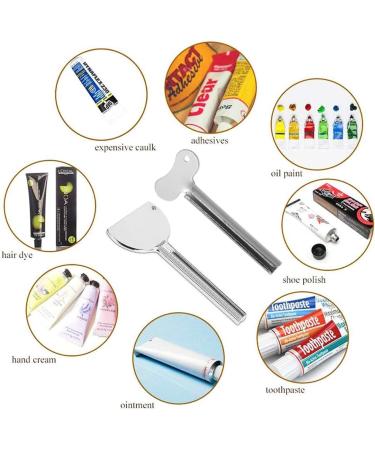8-Piece Metal Toothpaste Squeezer Set | Stainless Steel Tube Squeezer | Bathroom Essential for Easy Toothpaste Use - Buy Online on GoSupps.com
