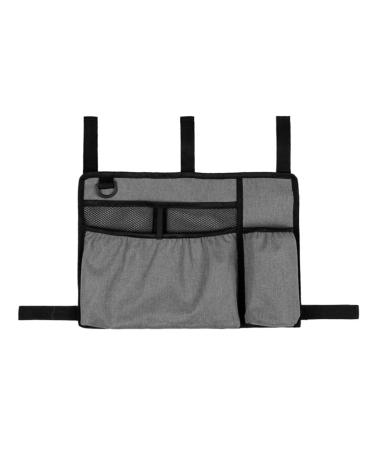 Multipurpose Wheelchair Armrest Storage Bag for Seniors and Disabled for Effortless Storage Management Grey